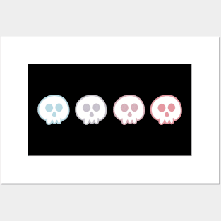 Cute Pastel Skulls Posters and Art